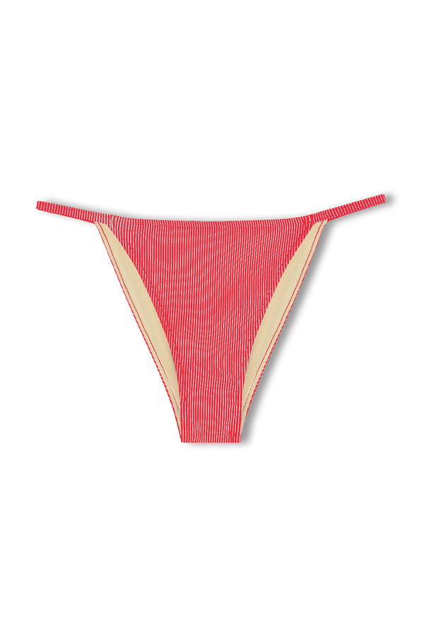 Signature Stripe Hipster String Brief - Chilli Red