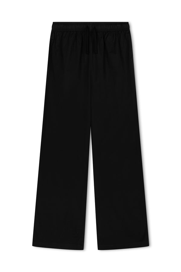 Logo Cotton Poplin Pant - Black