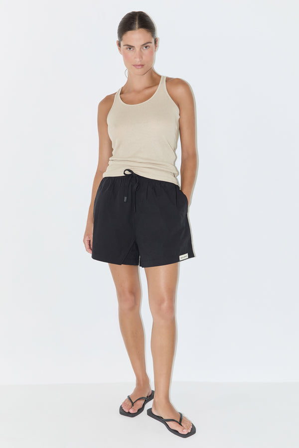 Rib Hemp Jersey Tank - Husk