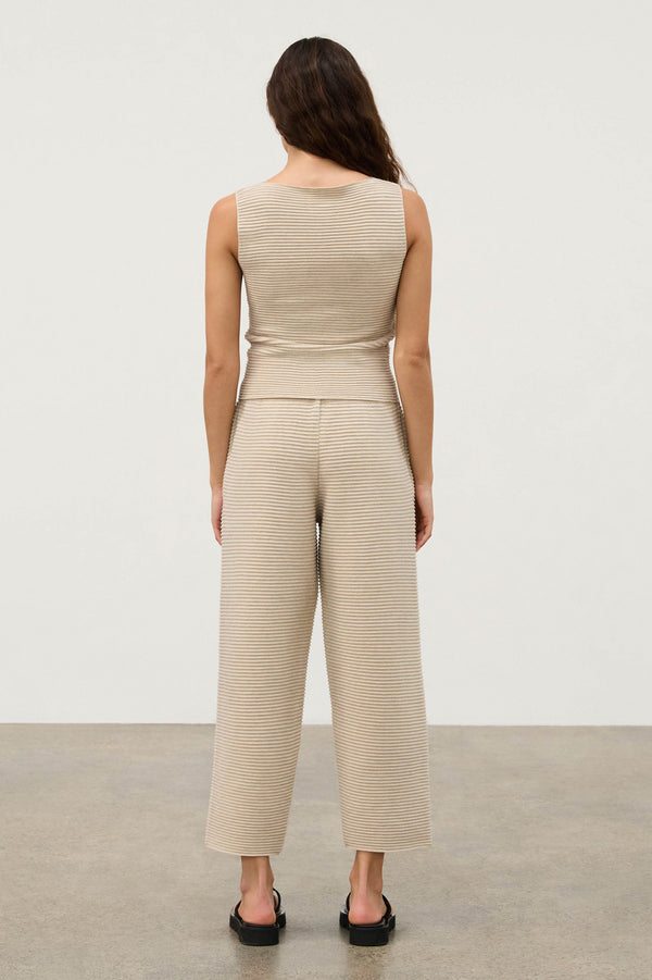 Natural Textured Knit Pant