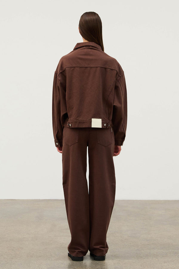 Recycled Denim Jacket - Cocoa