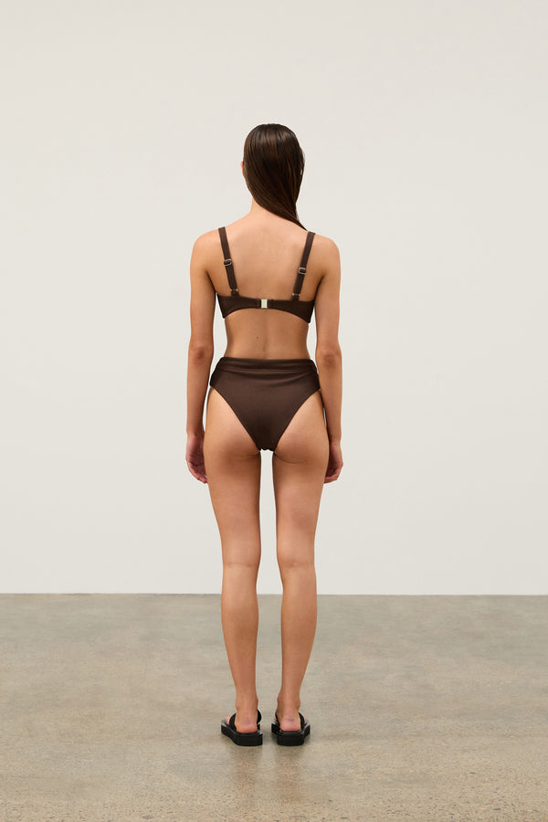 Cocoa Textured Balconette Bra Cup