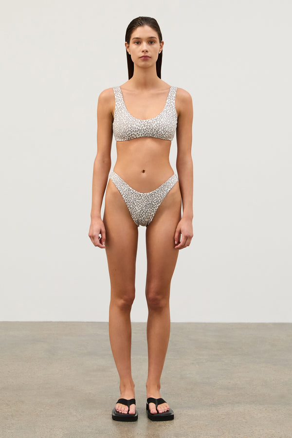 Micro Leopard Crop Bralette