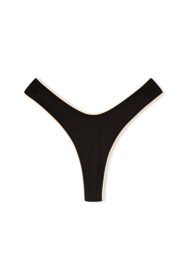 Textured Thong Brief - Black