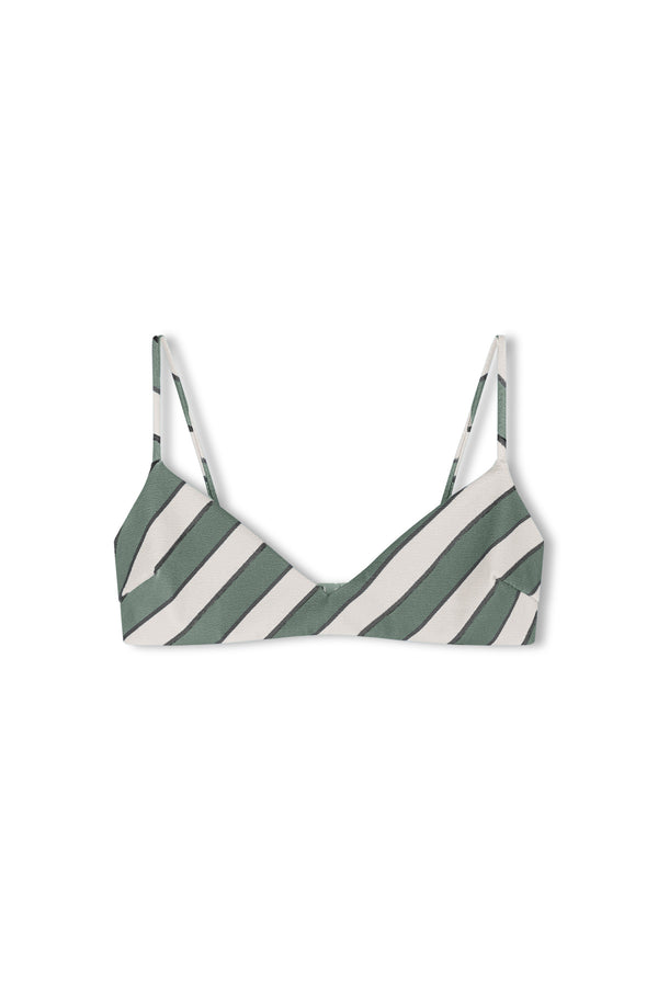 Eucalyptus Stripe Textured Bralette