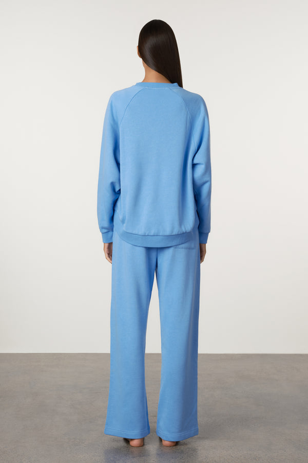 Raglan Sport Sweatshirt - Ocean Blue