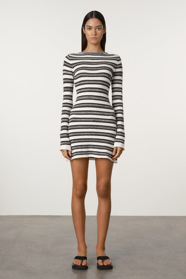 Textured Knit Mini Dress - Marle Stripe Zulu & Zephyr Textured Knit Mini Dress - Marle Stripe Zulu & Zephyr