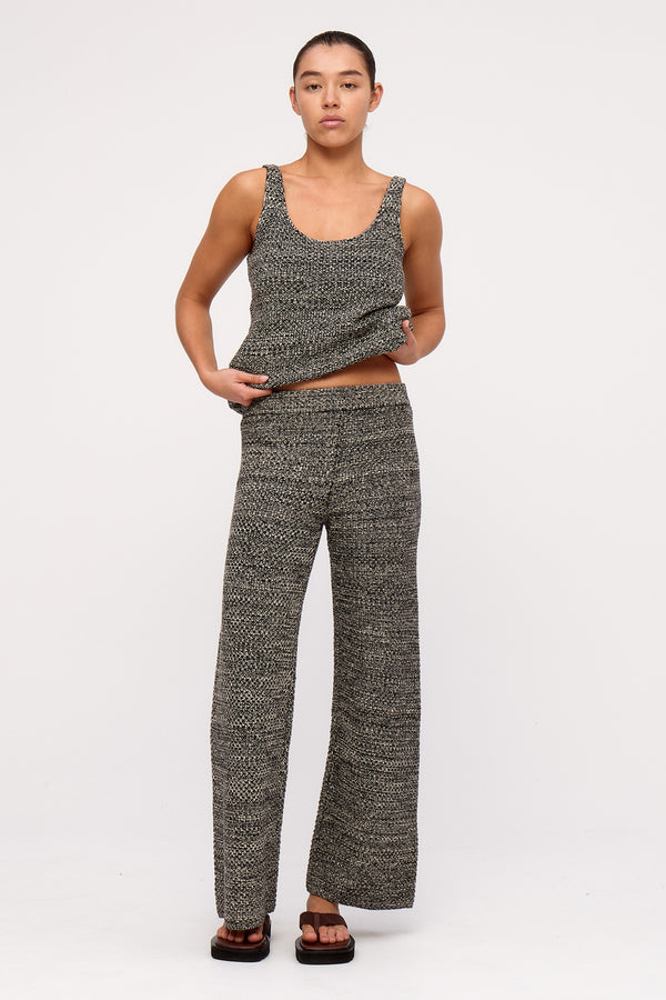 Black Marle Knit Pant