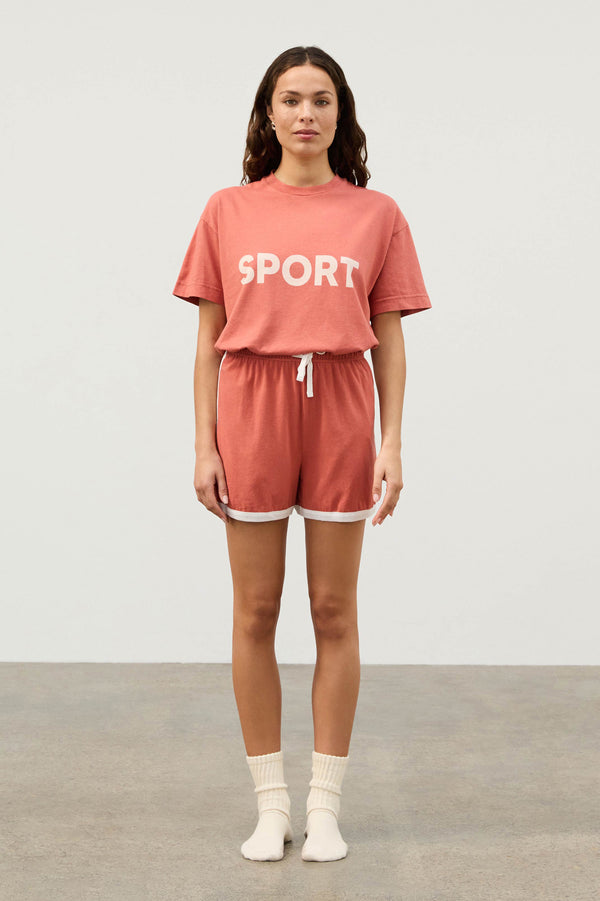 Organic Cotton Blend Sport Short - Banksia