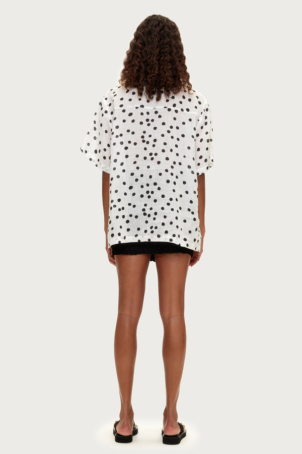 Ramie Shirt - Black Spot