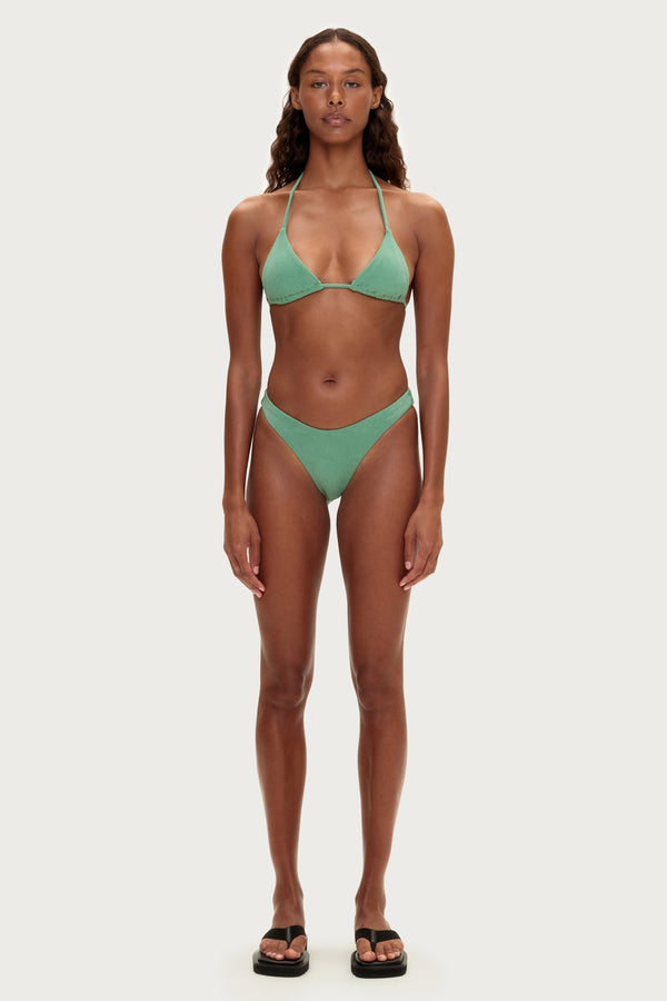 Towelling Curve Brief - Green