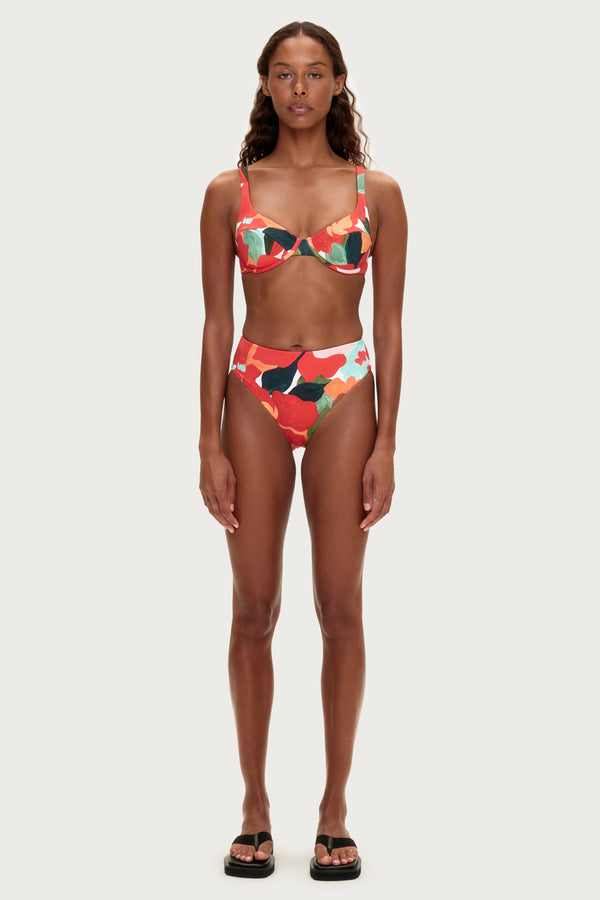 High Full Brief - Red Floral