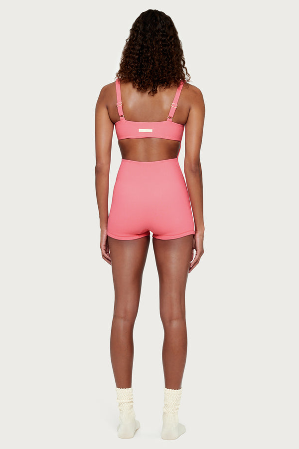 Waffle 2 Inch Bodysuit - Pink