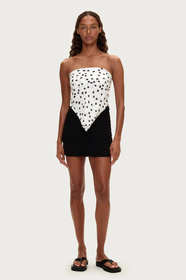 Crinkle Knit Skirt - Black