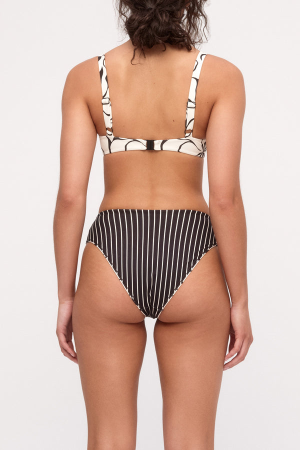 Reversible Waisted Full Brief - Cream Flower