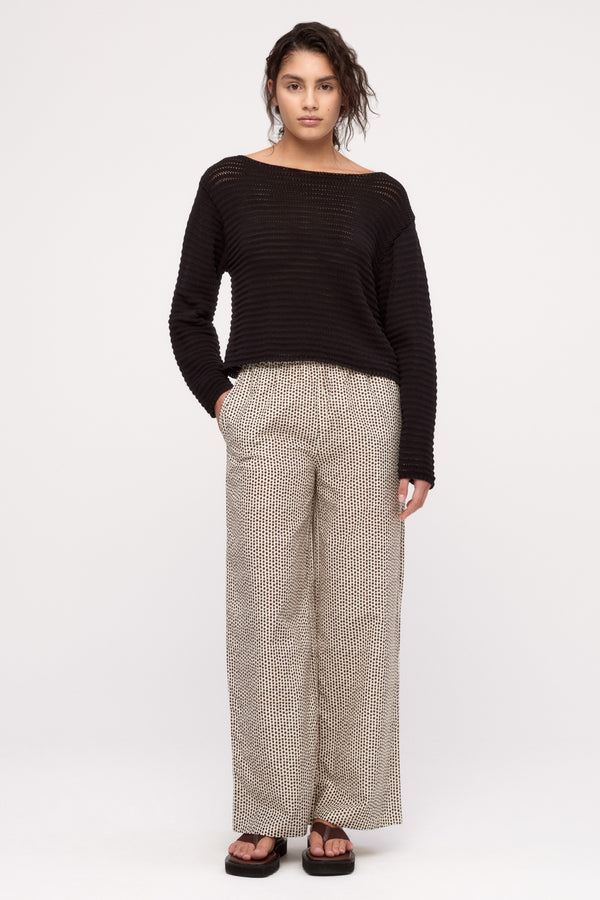 Cotton Silk Pant - Natural Spot