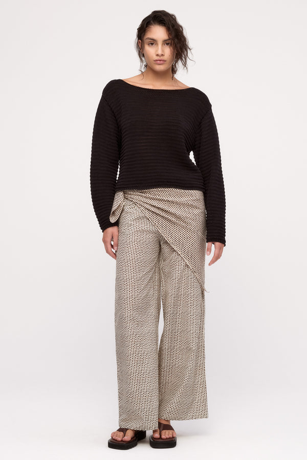 Cotton Silk Pant - Natural Spot