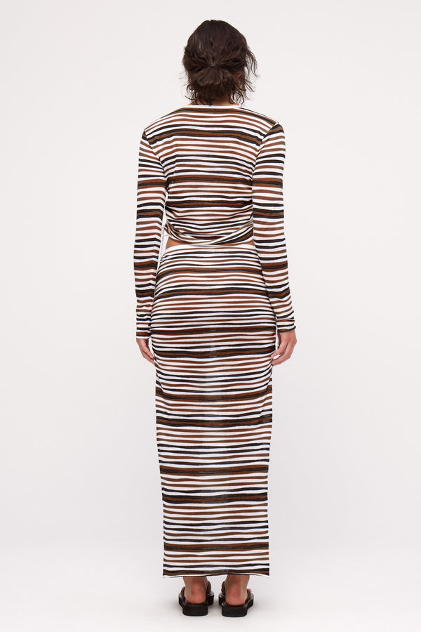 Knit Skirt - Black Stripe