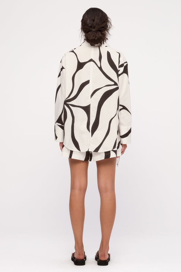 Cotton Short - Cream Flower