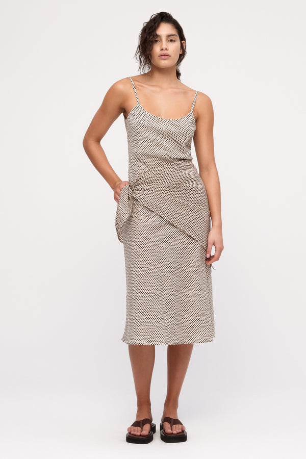 Cotton Silk Scarf - Natural Spot