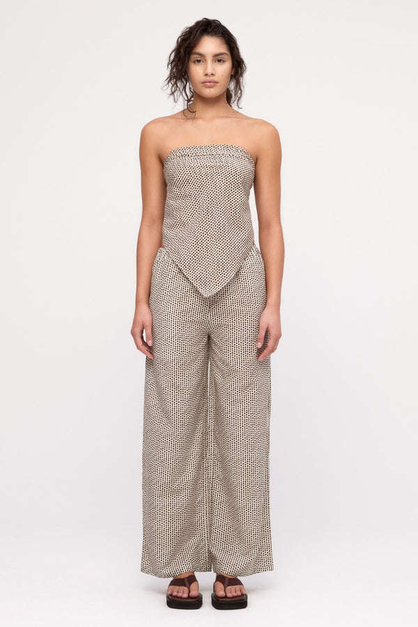 Cotton Silk Pant - Natural Spot