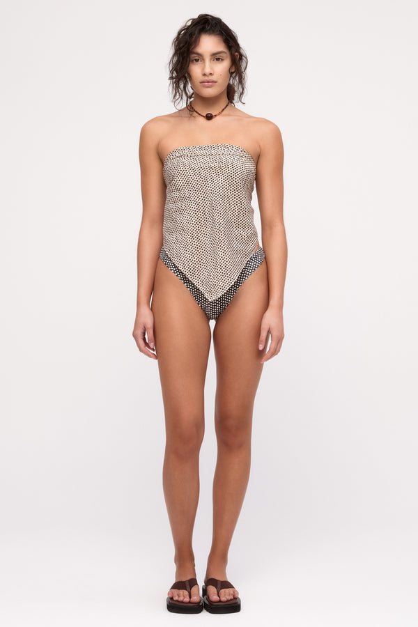 Cotton Silk Scarf - Natural Spot