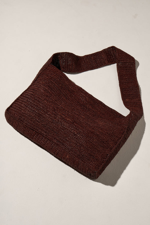 Raffia Tote Bag - Walnut