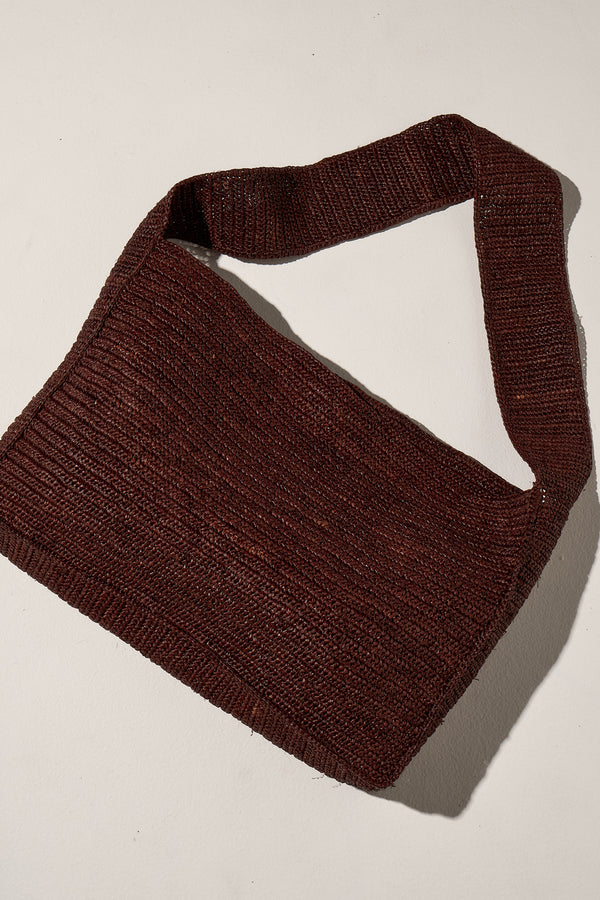 Raffia Tote Bag - Walnut