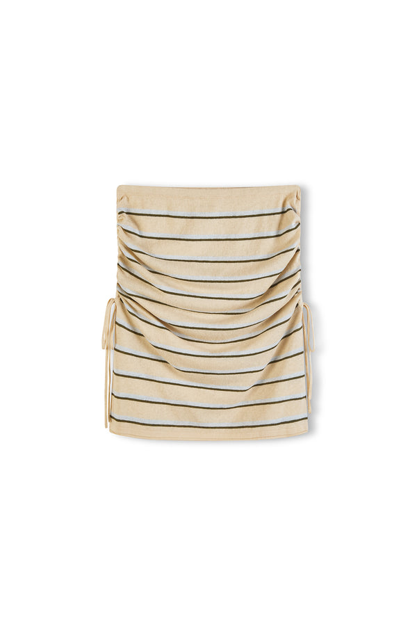 Linen Cotton Skirt/Tube Top - Husk Stripe