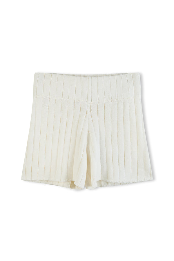 Rib Knit Short - Cream