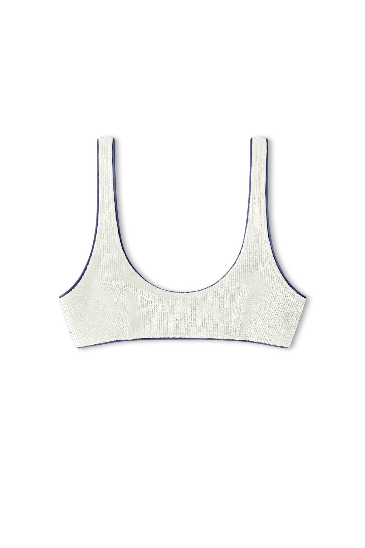 Crinkle Scoop Bralette Top - Coconut