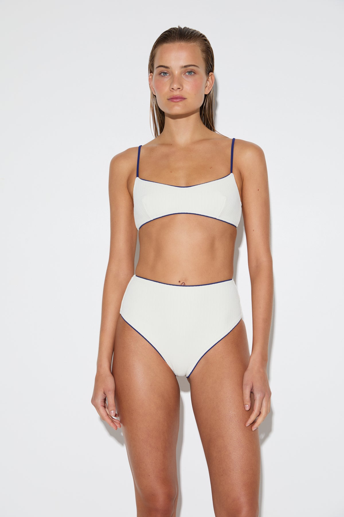 Crinkle High Full Brief - Coconut