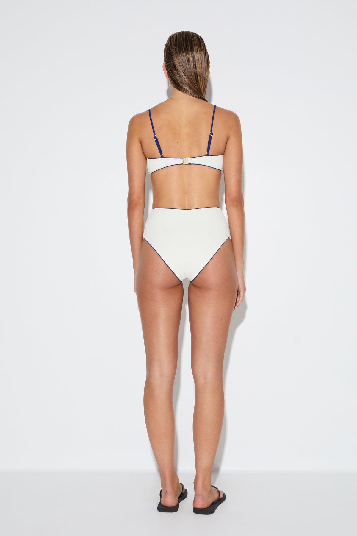 Crinkle High Full Brief - Coconut