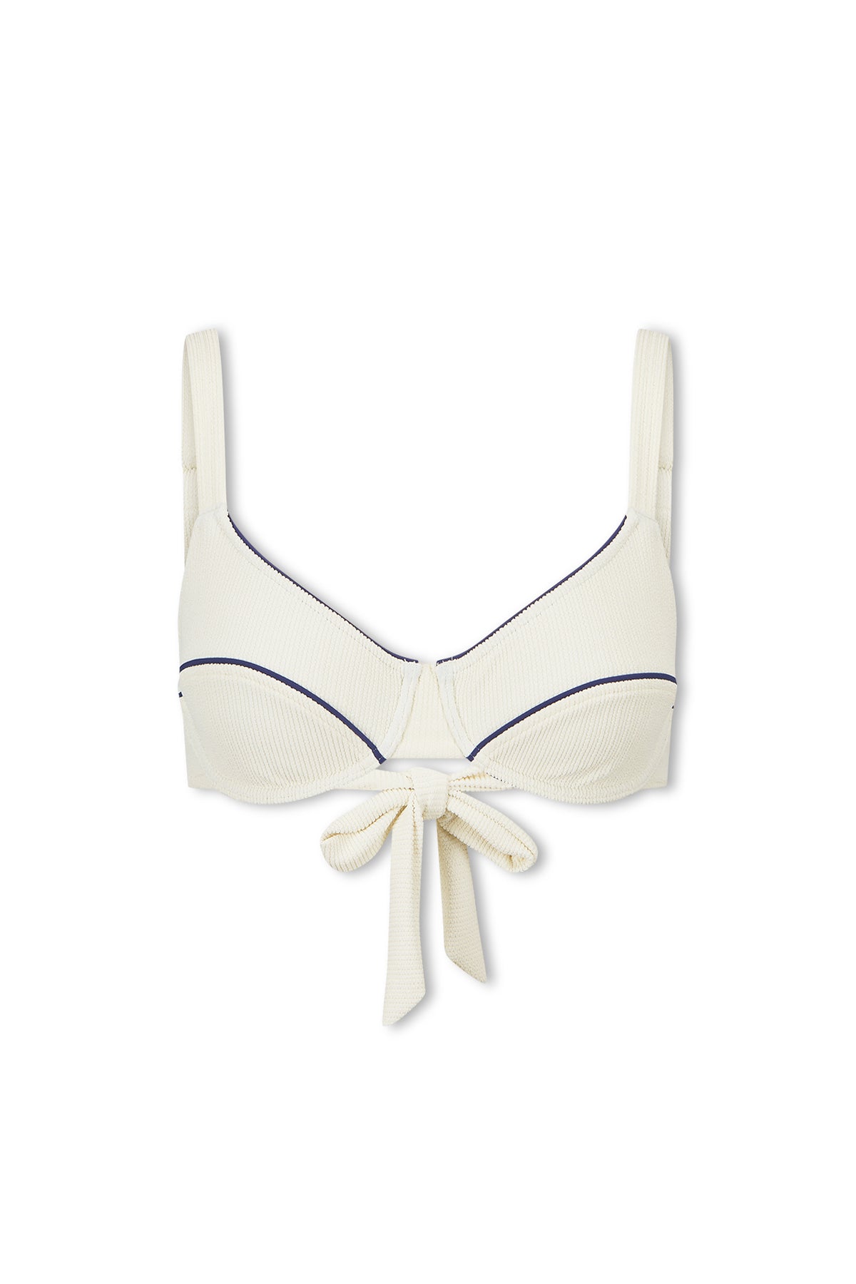 Crinkle Adjustable Bra Cup Top - Coconut