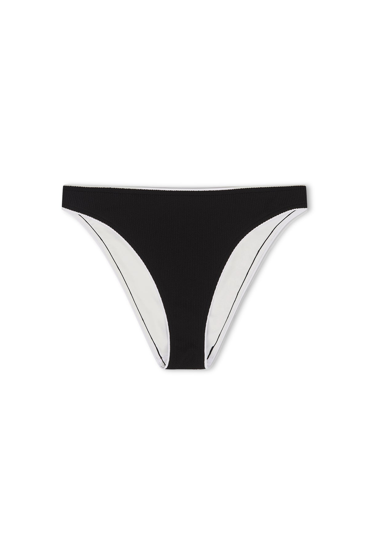 Crinkle High Cut Brief - Black
