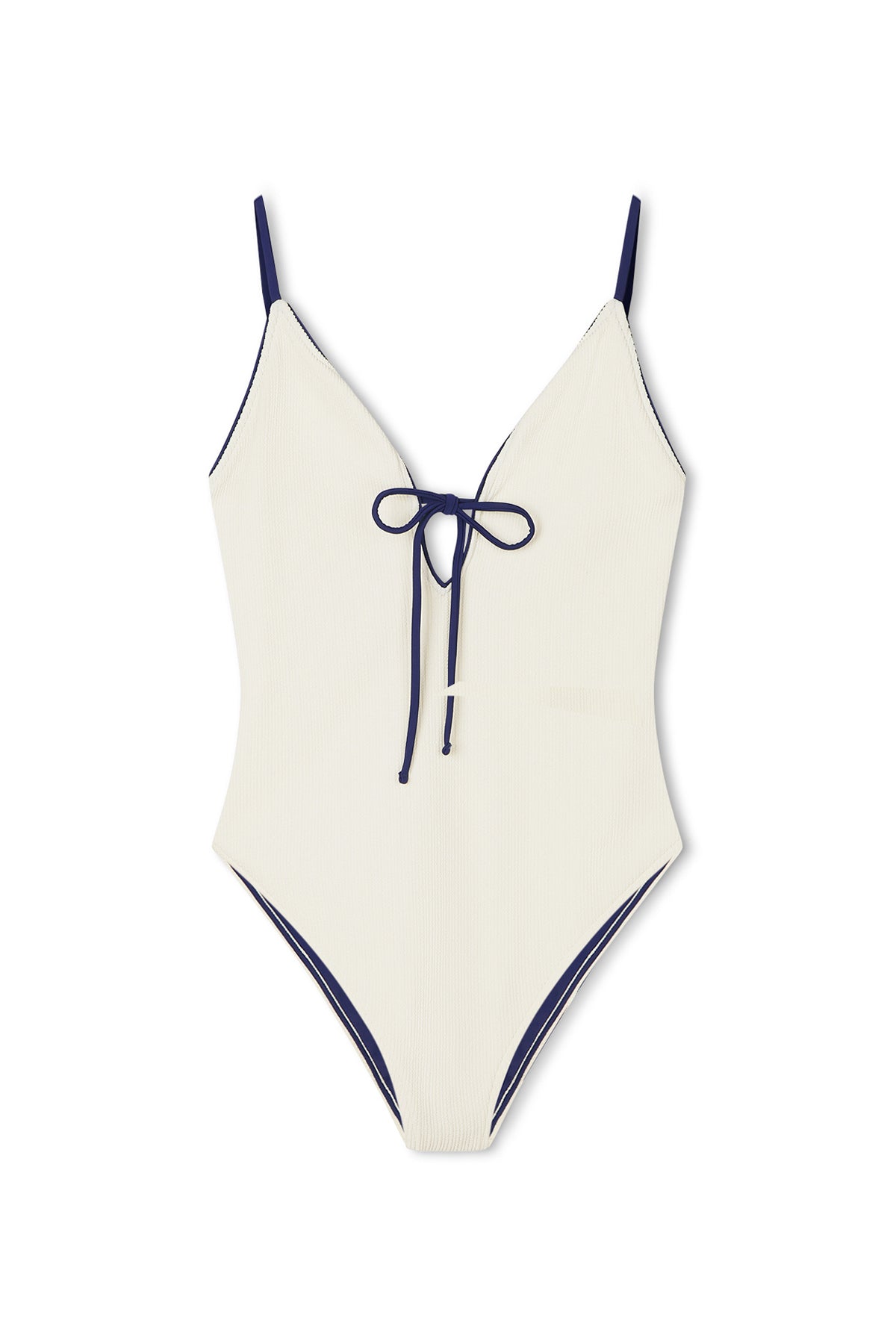 Crinkle Tie One Piece - Coconut