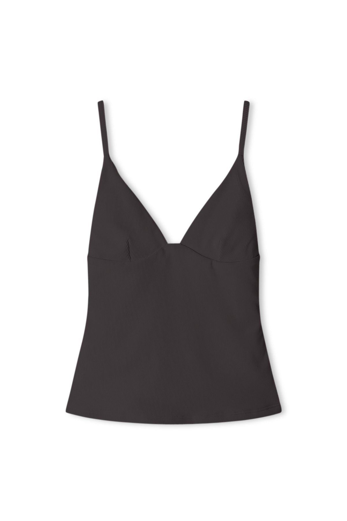 Signature Stripe Tankini - Smoky Brown