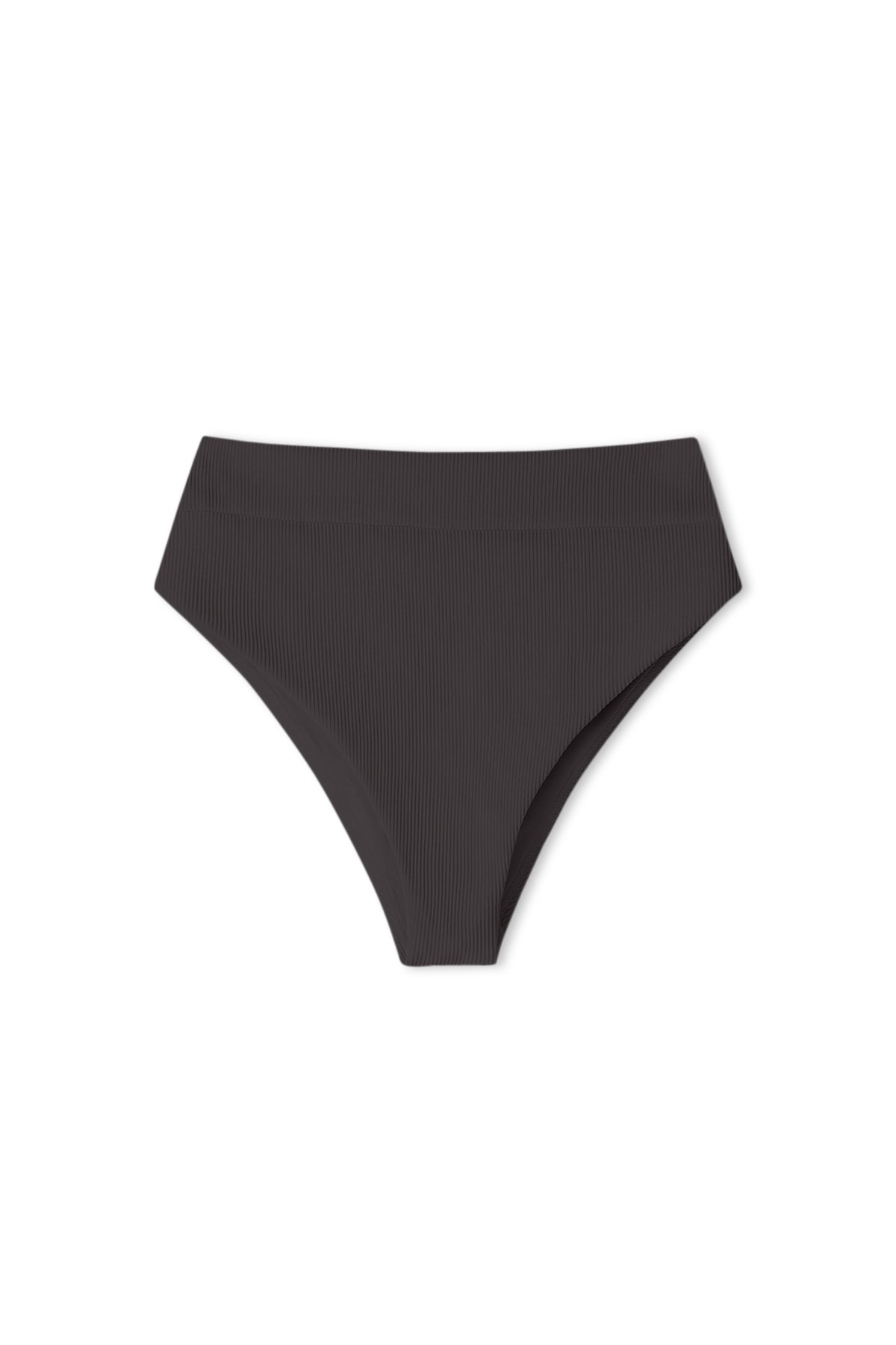 Signature Stripe High Waisted Brief - Smoky Brown