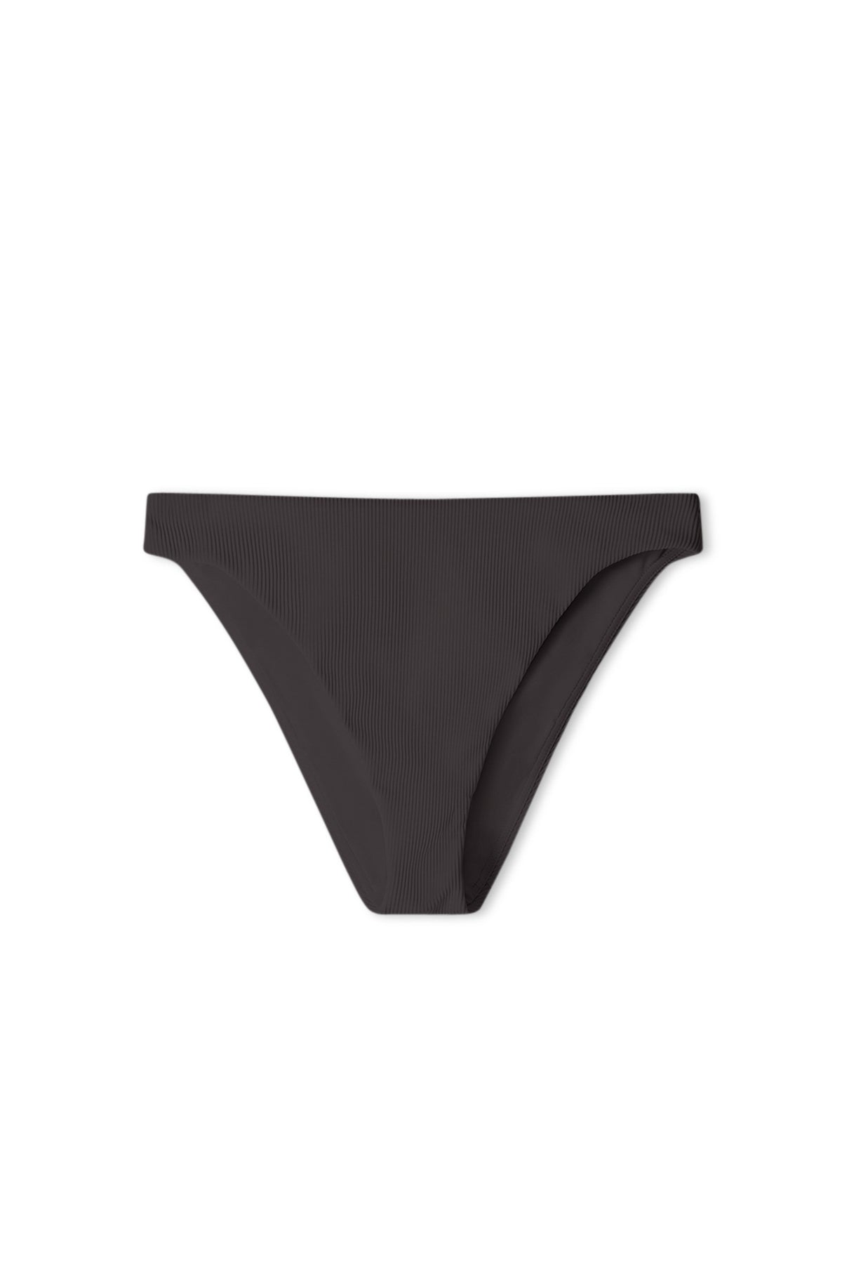 Signature Stripe High Cut Brief - Smoky Brown