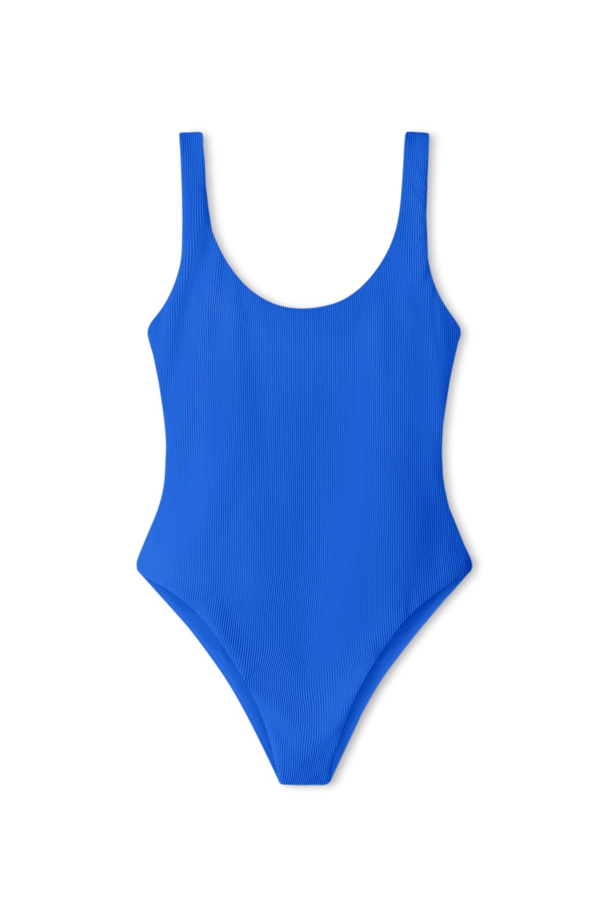 Signature Stripe Scoop One Piece - Pacific Blue