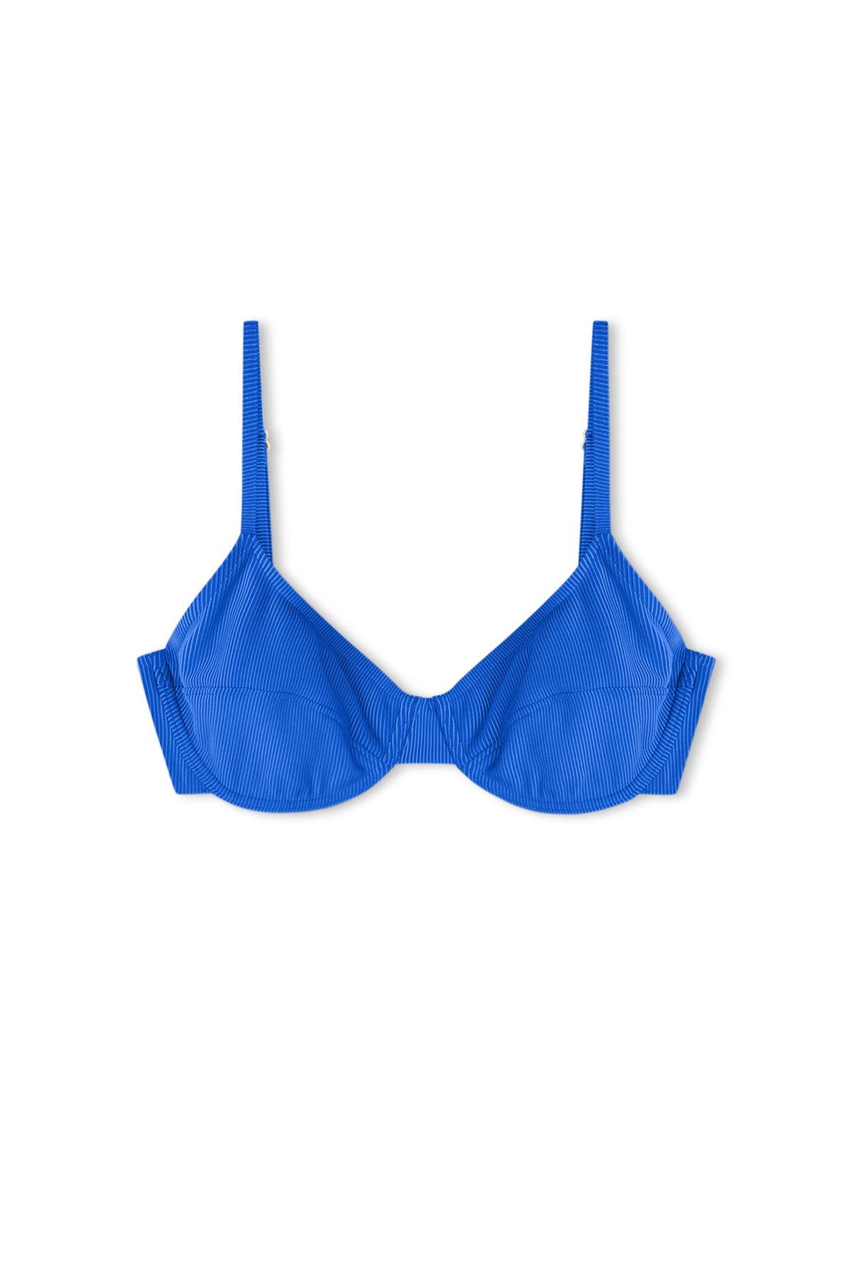 Signature Stripe Balconette Bra Cup Top - Pacific Blue