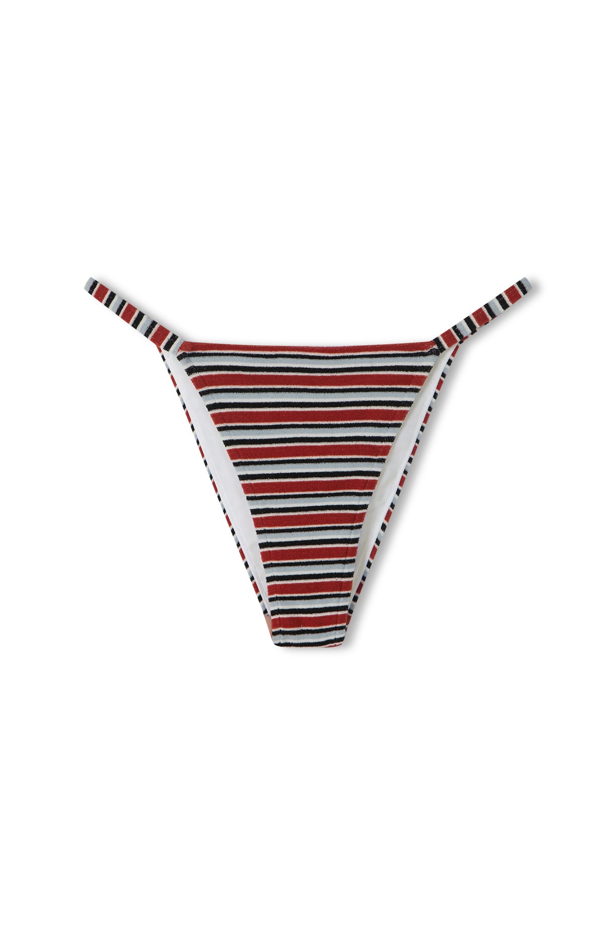Towelling String Brief - Bold Stripe