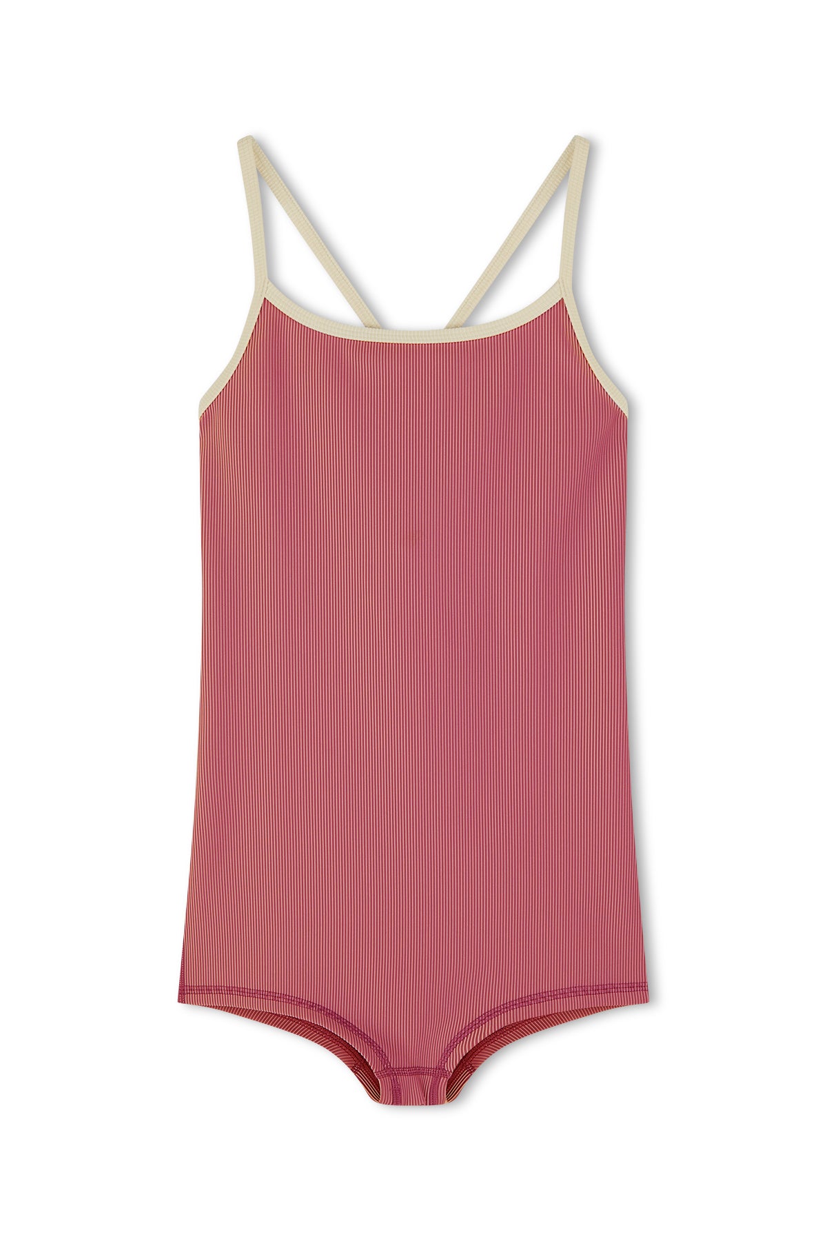 Mini Stripe Onesie - Clay Red