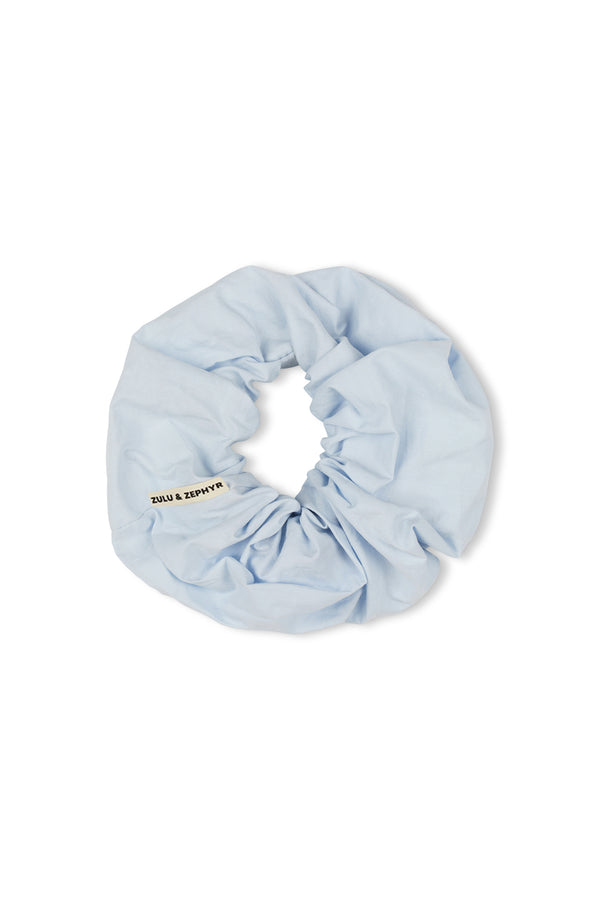 Large Cotton Scrunchie - Powder Blue