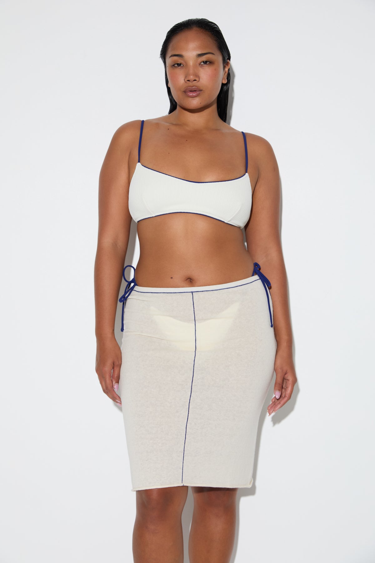 Soft Contrast Skirt - Coconut