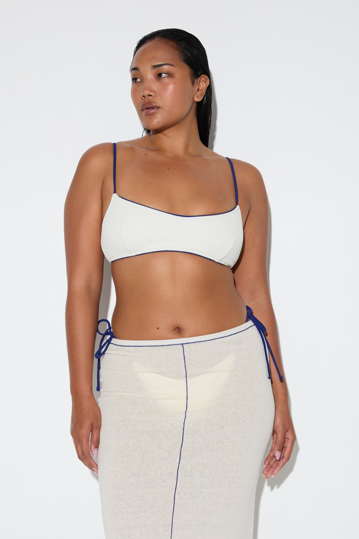 Soft Contrast Skirt - Coconut