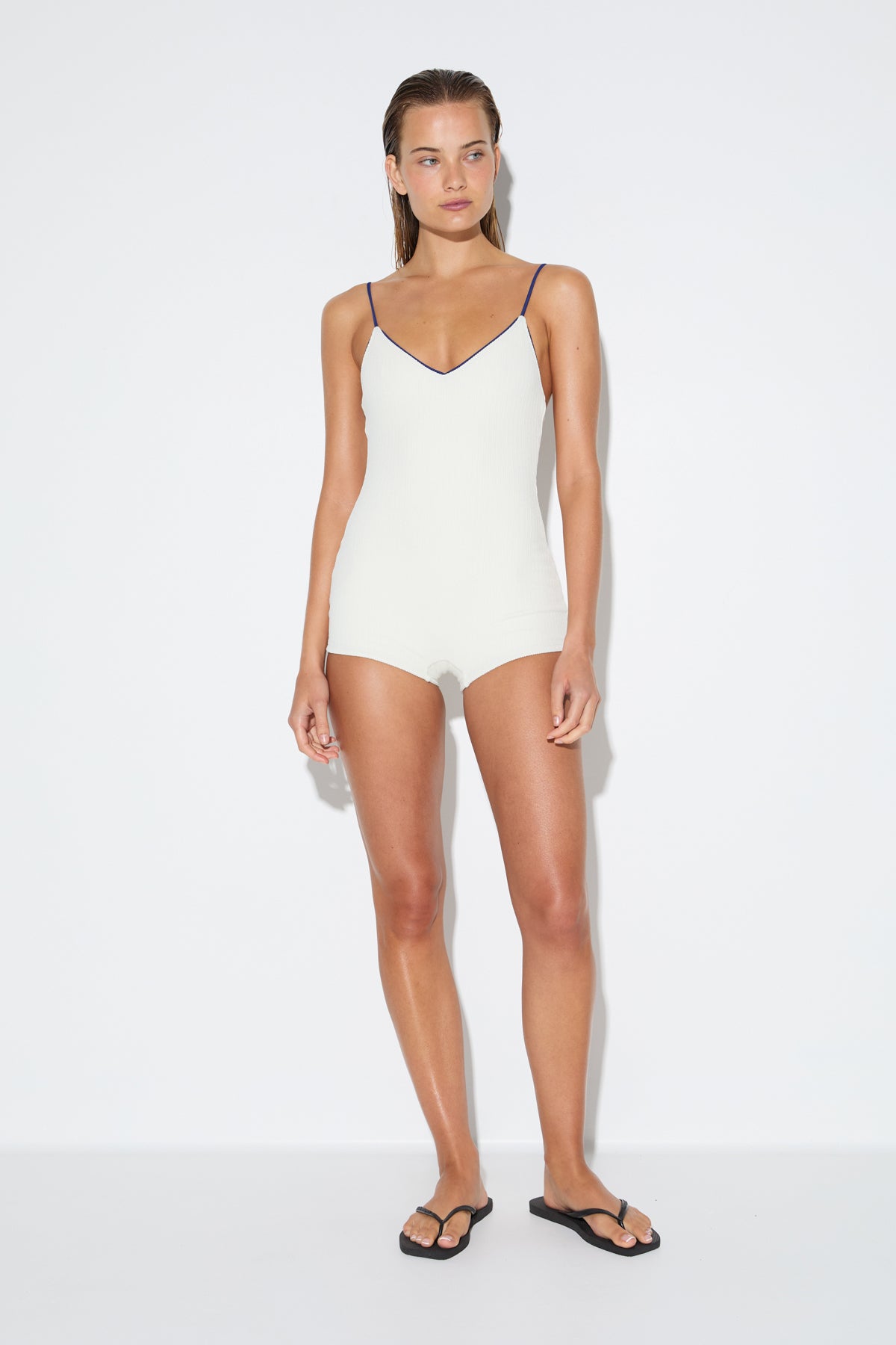 Crinkle Bodysuit - Coconut