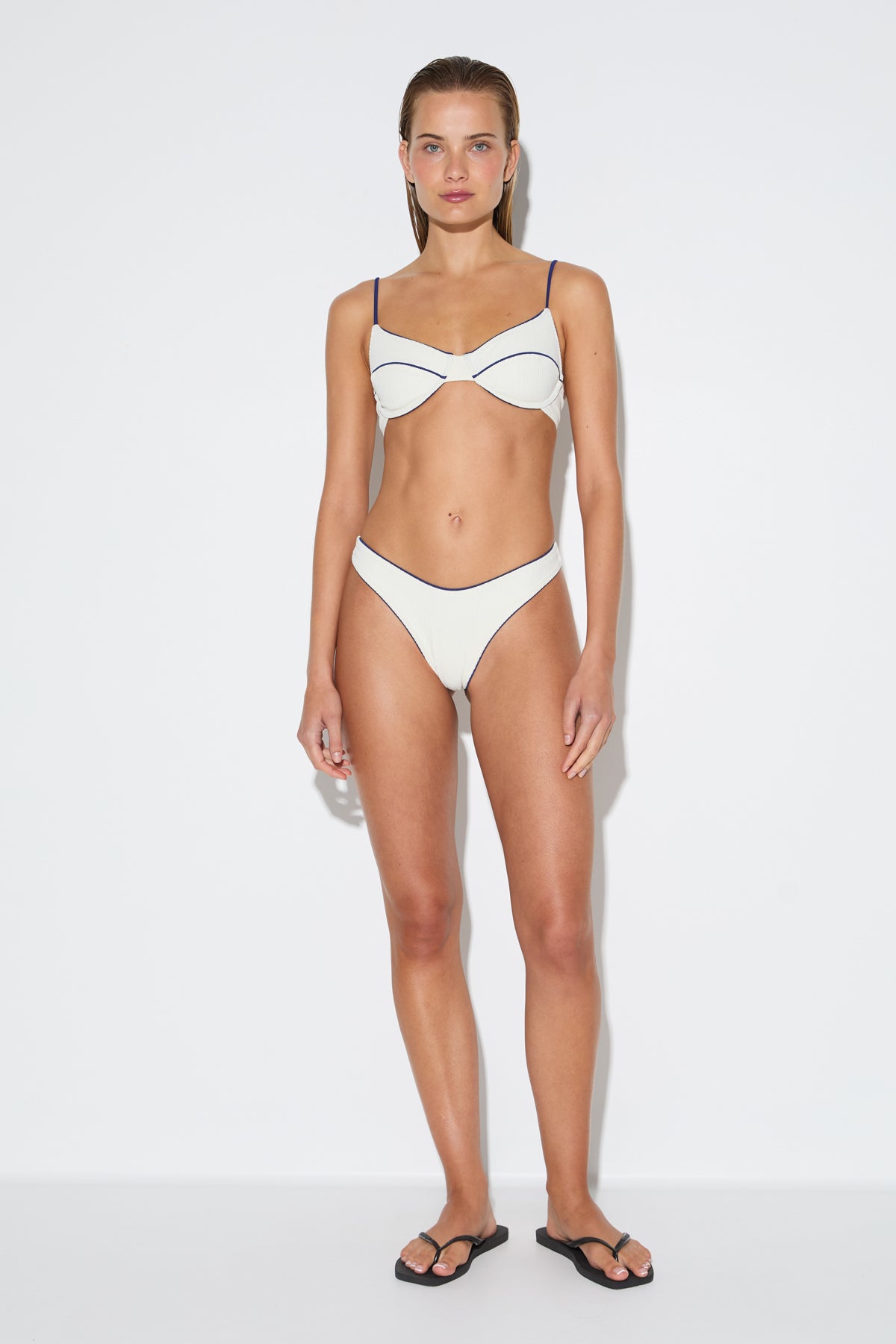 Crinkle Curve Brief - Coconut
