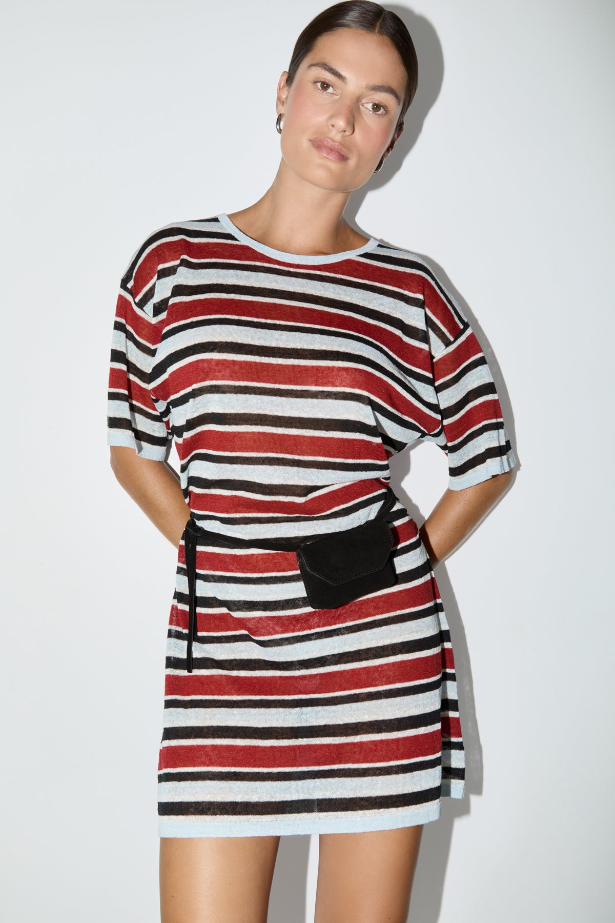 T-Shirt Knit Dress - Bold Stripe