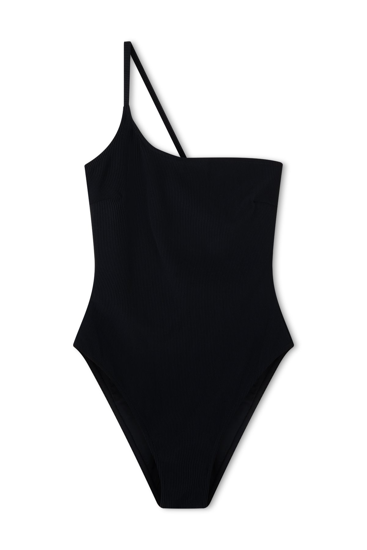 Signature Stripe One Shoulder One Piece - Black – Zulu & Zephyr